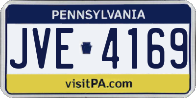PA license plate JVE4169