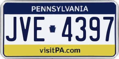 PA license plate JVE4397