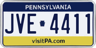 PA license plate JVE4411