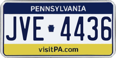 PA license plate JVE4436