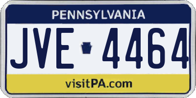 PA license plate JVE4464