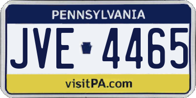 PA license plate JVE4465