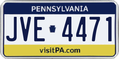 PA license plate JVE4471