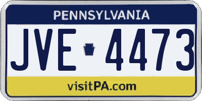 PA license plate JVE4473