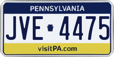 PA license plate JVE4475