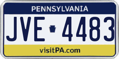 PA license plate JVE4483