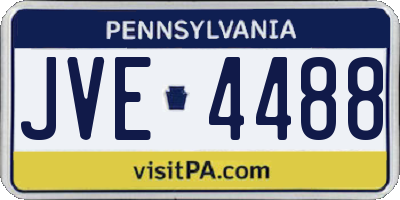 PA license plate JVE4488