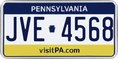 PA license plate JVE4568