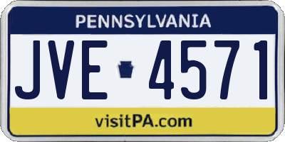 PA license plate JVE4571