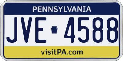 PA license plate JVE4588