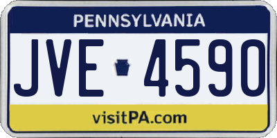 PA license plate JVE4590