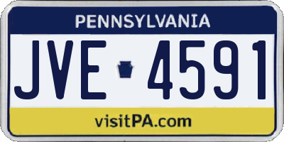 PA license plate JVE4591