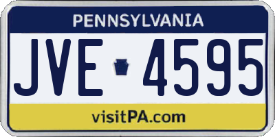 PA license plate JVE4595