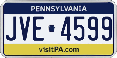 PA license plate JVE4599