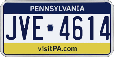 PA license plate JVE4614