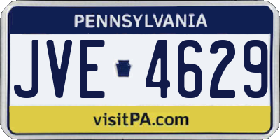 PA license plate JVE4629