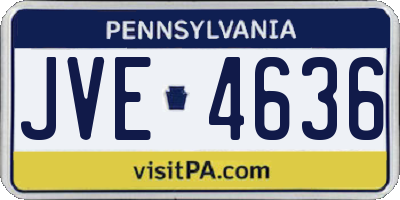 PA license plate JVE4636