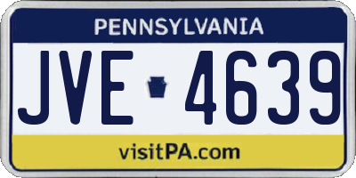 PA license plate JVE4639
