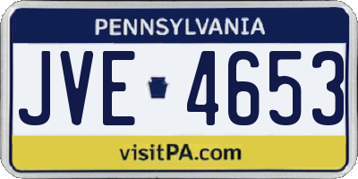 PA license plate JVE4653