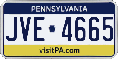PA license plate JVE4665