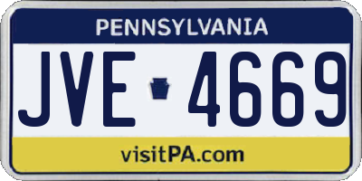 PA license plate JVE4669