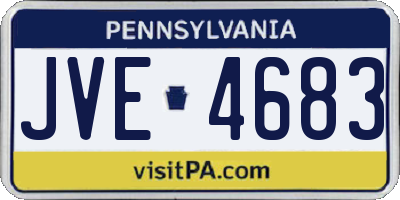 PA license plate JVE4683