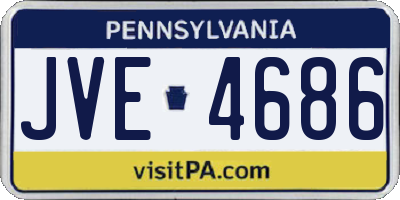 PA license plate JVE4686
