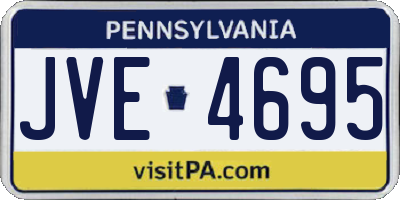 PA license plate JVE4695