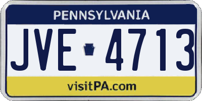PA license plate JVE4713
