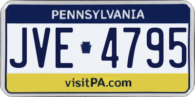 PA license plate JVE4795