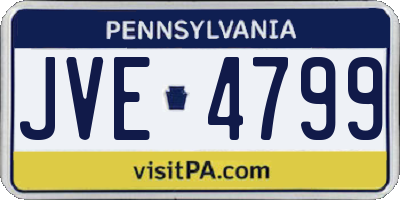 PA license plate JVE4799