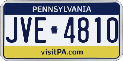 PA license plate JVE4810