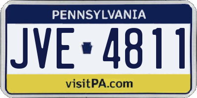 PA license plate JVE4811