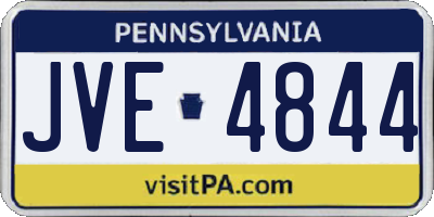 PA license plate JVE4844