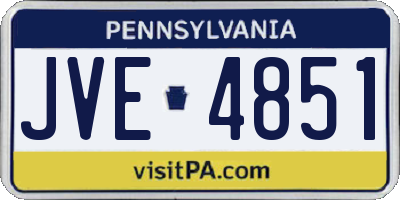 PA license plate JVE4851