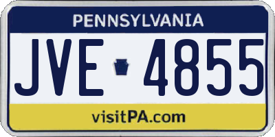 PA license plate JVE4855