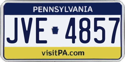 PA license plate JVE4857
