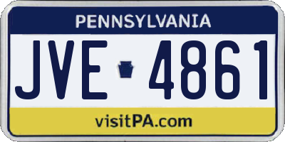 PA license plate JVE4861
