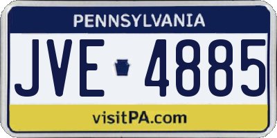 PA license plate JVE4885