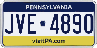 PA license plate JVE4890