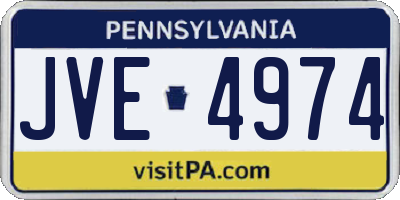 PA license plate JVE4974