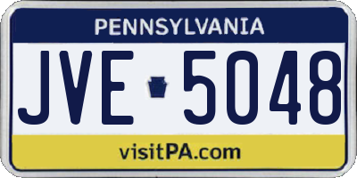 PA license plate JVE5048