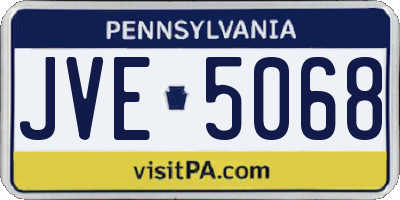 PA license plate JVE5068
