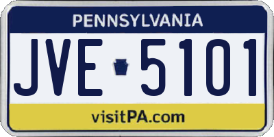 PA license plate JVE5101