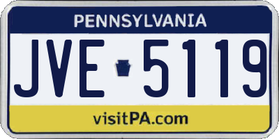 PA license plate JVE5119