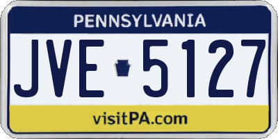 PA license plate JVE5127
