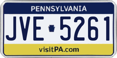 PA license plate JVE5261