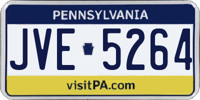 PA license plate JVE5264