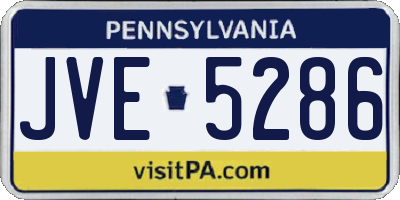 PA license plate JVE5286