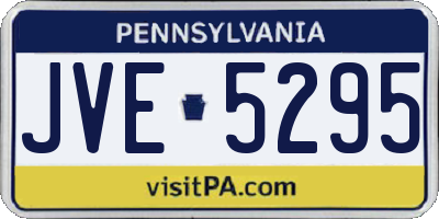 PA license plate JVE5295